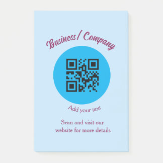Eenvoudige bedrijfswebsite barcode QR voeg naam to Post-it® Notes