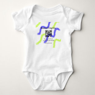 Eenvoudige bedrijfswebsite barcode QR voeg naam to Romper