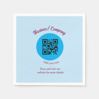 Eenvoudige bedrijfswebsite barcode QR voeg naam to Servet