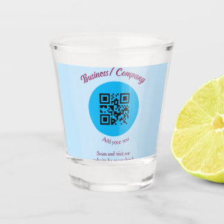Eenvoudige bedrijfswebsite barcode QR voeg naam to Shot Glas