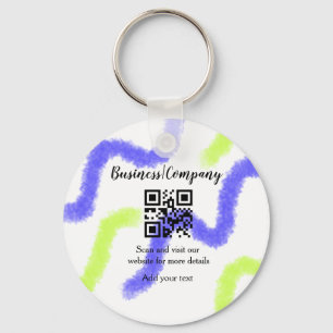 Eenvoudige bedrijfswebsite barcode QR voeg naam to Sleutelhanger