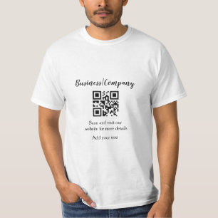 Eenvoudige bedrijfswebsite barcode QR voeg naam to T-shirt