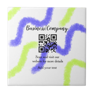Eenvoudige bedrijfswebsite barcode QR voeg naam to Tegeltje