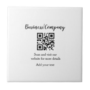 Eenvoudige bedrijfswebsite barcode QR voeg naam to Tegeltje