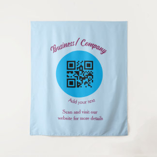Eenvoudige bedrijfswebsite barcode QR voeg naam to Wandkleed