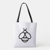 Eenvoudige Bee Kind - schattig honing bijen ontwer Tote Bag (Achterkant)