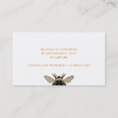 Eenvoudige Bee Yellow Gold Retail Visitekaartje (Achterkant)
