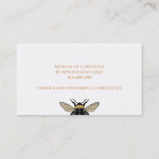 Eenvoudige Bee Yellow Gold Retail Visitekaartje (Achterkant)