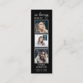 Eenvoudige begrafenis 3 Foto Sympathie Gebed Kaart Mini Visitekaartje (Voorkant)