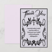 Eenvoudige begrafenis Bedankt bericht voor uw cond (Voorkant / Achterkant)