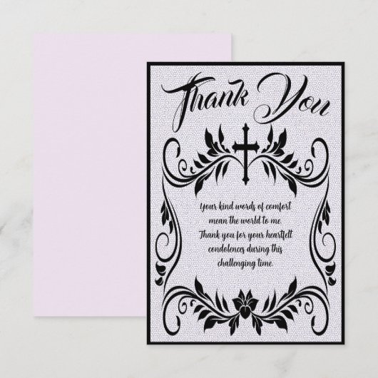 Eenvoudige begrafenis Bedankt bericht voor uw cond (Voorkant / Achterkant)