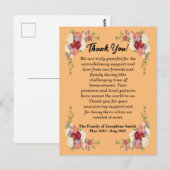 Eenvoudige begrafenis Bedankt bericht voor uw cond Briefkaart (Voorkant / Achterkant)