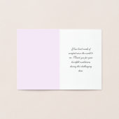 Eenvoudige begrafenis Bedankt bericht voor uw cond Folie Kaarten (Binnen)