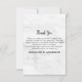 Eenvoudige Begrafenis Custom Photo Memorial Sympat Bedankkaart (Achterkant)