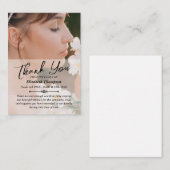 Eenvoudige begrafenis dank u / sympathie notitiekaartje (Voorkant / Achterkant)