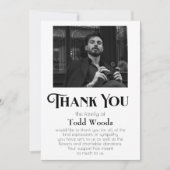 Eenvoudige begrafenis foto sympathie dank u kaart (Voorkant)