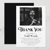 Eenvoudige begrafenis foto sympathie dank u kaart (Voorkant / Achterkant)