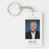 Eenvoudige begrafenis foto sympathie gebed sleutelhanger (Voorkant)