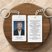 Eenvoudige begrafenis foto sympathie gebed sleutelhanger