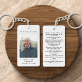 Eenvoudige begrafenis foto sympathie gebed sleutelhanger