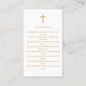 Eenvoudige begrafenis gedenkfoto gebed Kaart Visitekaartje (Achterkant)