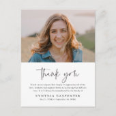 Eenvoudige begrafenis Memorial Foto Dank u kaart (Voorkant)