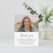 Eenvoudige begrafenis Memorial Foto Dank u kaart (Staand voorkant)