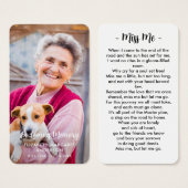 Eenvoudige begrafenis Modern Photo Memorial Prayer Visitekaartje (Voorkant /achterkant)