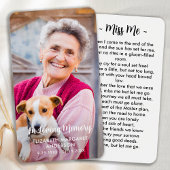 Eenvoudige begrafenis Modern Photo Memorial Prayer Visitekaartje