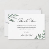 Eenvoudige begrafenis & sympathie bedankkaart w /  (Voorkant)