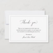 Eenvoudige Begrafenis & Sympathie Dank u Nota Kaar Bedankkaart (Voorkant)