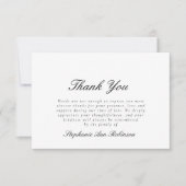 Eenvoudige begrafenis sympathie Dank u opmerking Bedankkaart (Voorkant)