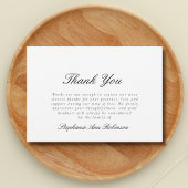 Eenvoudige begrafenis sympathie Dank u opmerking Bedankkaart