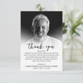 Eenvoudige begrafenisfoto bedankkaart (Staand voorkant)