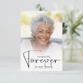 Eenvoudige begrafenisfoto bedankkaart (Staand voorkant)