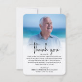 Eenvoudige begrafenisfoto bedankkaart (Voorkant)