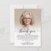 Eenvoudige begrafenisfoto bedankkaart (Voorkant)