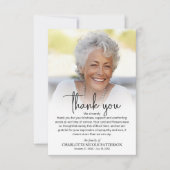 Eenvoudige begrafenisfoto bedankkaart (Voorkant)