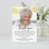 Eenvoudige begrafenisfoto bedankkaart (Staand voorkant)