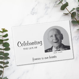 Eenvoudige begrafenisfoto Gastenboek