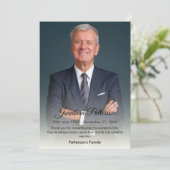 Eenvoudige begrafenisfoto Hartelijk dank | Sympath Bedankkaart (Staand voorkant)