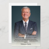 Eenvoudige begrafenisfoto Hartelijk dank | Sympath Bedankkaart (Voorkant / Achterkant)