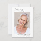 Eenvoudige begrafenisfoto Hartelijk dank | Sympath Notitiekaartje (Voorkant)