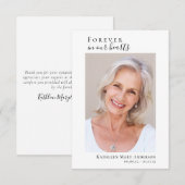 Eenvoudige begrafenisfoto Hartelijk dank | Sympath Notitiekaartje (Voorkant / Achterkant)