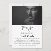 Eenvoudige begrafenisfoto Hartelijk dank, sympathi Kaart (Voorkant)