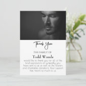 Eenvoudige begrafenisfoto Hartelijk dank, sympathi Kaart (Staand voorkant)