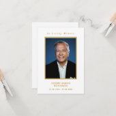 Eenvoudige begrafenisfoto Memorial Modern Prayer K Kaart (Voorkant / Achterkant in situ)