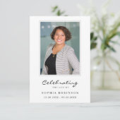 Eenvoudige begrafenisfoto Memorial Prayer Kaart (Staand voorkant)