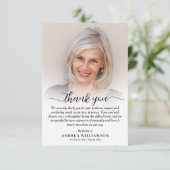 Eenvoudige Begrafenisfoto Sympathie Bedankkaart (Staand voorkant)