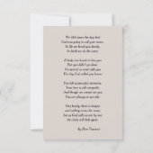 Eenvoudige Begrafenisfoto Sympathie Bedankkaart (Achterkant)